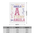 Couverture en flanelle ou en sherpa personnalisée de haute qualité avec initiale du nom Cadeau pour un enfant ou un ami