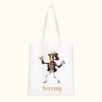 Personalized Halloween Skeleton DIY Treat Bag Trick or Treat Bag with Handles Reusable for Halloween Party Favors Supplies