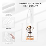 Personalized Halloween Skeleton DIY Treat Bag Trick or Treat Bag with Handles Reusable for Halloween Party Favors Supplies