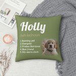 Gepersonaliseerd Multicolor Kussenovertrek met Foto en Tekst Verjaardags- of Kerstcadeau voor Huisdierliefhebber