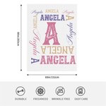 Couverture en flanelle ou en sherpa personnalisée de haute qualité avec initiale du nom Cadeau pour un enfant ou un ami