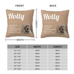 Gepersonaliseerd Multicolor Kussenovertrek met Foto en Tekst Verjaardags- of Kerstcadeau voor Huisdierliefhebber