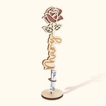 Porte-monnaie Personnalisé avec Fleur de Naissance et Nom Cadeau de Mariage d'Anniversaire Noël pour Famille ou Ami