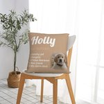 Gepersonaliseerd Multicolor Kussenovertrek met Foto en Tekst Verjaardags- of Kerstcadeau voor Huisdierliefhebber