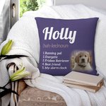 Gepersonaliseerd Multicolor Kussenovertrek met Foto en Tekst Verjaardags- of Kerstcadeau voor Huisdierliefhebber