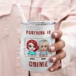 Personalizzato Partners In Crime Bestie Quote Wine Tumbler con cannuccia Divertente regalo di Natale di compleanno per la migliore amica Bestie