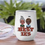 Personalized Soul Sisters Another Year of Bonding Over Alcohol 12oz Wine Tumbler with Straw Birthday Bridal Party Gift for Your Bestie