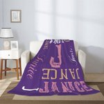 Couverture en flanelle ou en sherpa personnalisée de haute qualité avec initiale du nom Cadeau pour un enfant ou un ami