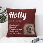 Gepersonaliseerd Multicolor Kussenovertrek met Foto en Tekst Verjaardags- of Kerstcadeau voor Huisdierliefhebber