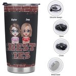 Personalized Keeping Each Other Sane 20oz Stainless Steel Tumbler for Hot and Cold Drinks Christmas Gift Birthday Gift for Sister