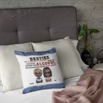 Personalized Besties Tolerating Each Other Throw Pillow Cover Cushion Birthday Christmas Gift for Besties Sister Home Decoration