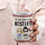 Personalized We Are More Than Besties Soul Sisters Wine Tumbler with Straw Birthday Bridal Party Gift Suitable for Hot and Cold Liquids