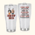Personalised Besties Here's To Another Year Of Bonding Over Alcohol Curved Tumbler Funny Birthday Christmas Gift for Girl Friends