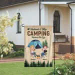 Personalized Husband And Wife Camping Partners for Life Garden Flag Gift for Camping Couples