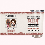Personalized Brick Background Partners In Crime 20oz Stainless Steel Tumbler Christmas Gift Birthday Gift for Friend