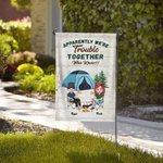 Personalizada Aparentemente Tenemos Problemas Juntos Quién lo iba a decir Bandera de Jardín Regalo de Aniversario para Parejas 2