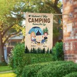 Personalized Husband And Wife Camping Partners for Life Garden Flag Gift for Camping Couples