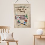 Personalized I Want to Hold Your Hand at 80 and Say Baby Let's Go Camping Garden Flag Gift for Couple