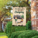 Personalised Life is Better When You're Camping Garden Flag Gift for Camping Couple