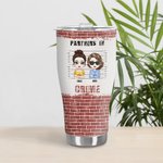 Henkilökohtainen hauska lainaus Partners In Crime kaareva Tumbler Syntymäpäivä Ystävyys lahja paras ystävä Sisko
