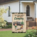 Personalised Life is Better When You're Camping Garden Flag Gift for Camping Couple