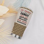Personalized Partners In Crime with Leopard Print Curved Tumbler Birthday Thanksgiving Christmas Gift for Soul Sister