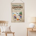 Esposo y esposa personalizados Camping Socios de por vida Bandera de jardín Regalo para Pareja 5