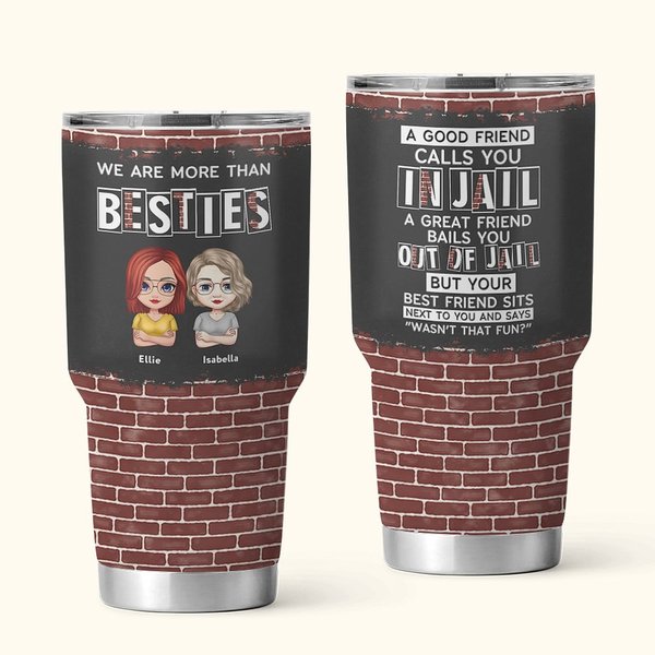 Personlig Vi er mer enn bestevenner En god venn sjelesøster 30 oz bærbar tumbler Bursdagsgave til bestevenner