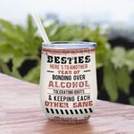 Personalisierte Bestie Zitat Hier ist ein weiteres Jahr der Bindung über Alkohol Wein Tumbler Braut Dusche Geschenk mit Isolierung Wirkung