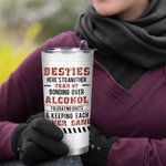Henkilökohtainen Besties 20oz ruostumattomasta teräksestä Tumbler päivittäiseen käyttöön Joululahja Syntymäpäivälahja parhaalle ystävälle