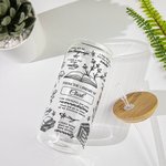 Personalised 20oz I Am Truly Grateful for Books Glass Cup with Lid and Straw Book Lover Gift