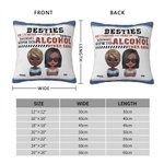 Personalized Besties Tolerating Each Other Throw Pillow Cover Cushion Birthday Christmas Gift for Besties Sister Home Decoration