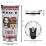 Personalized Brick Background Partners In Crime 20oz Stainless Steel Tumbler Christmas Gift Birthday Gift for Friend