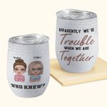 Henkilökohtainen Olemme ongelmia, kun olemme yhdessä Cool Bestie Wine Tumbler oljella joulu syntymäpäivälahja Sopii kuumille ja kylmille nesteille