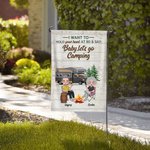 Personalized I Want to Hold Your Hand at 80 and Say Baby Let's Go Camping Garden Flag Valentine's Day Gift for Couple