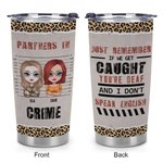 Henkilökohtainen Partners In Crime 20oz Stainless Steel Tumbler päivittäiseen käyttöön Joululahja Syntymäpäivälahja parhaalle ystävälle 7