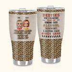 Personaliserte besties morsomme sitater 30 oz matkvalitet rustfritt stål buet tumbler med sugerør gave til besties beste venn
