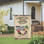 Bandera de Jardín Personalizada Aparentemente Tenemos Problemas Juntos Quién lo iba a decir Regalo de San Valentín para Pareja