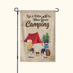 Personalisierte Leben ist besser, wenn Sie Camping Gartenfahne Valentinstag Geschenk für Camping-Paar