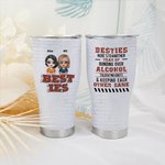 Personalised Besties Here's To Another Year Of Bonding Over Alcohol Curved Tumbler Funny Birthday Christmas Gift for Girl Friends