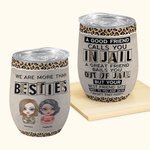 Vaso de Vino Personalizado con Pajita y Efecto Aislante para Cumpleaños de Navidad con Cita de Mejores Amigos Somos Más que Mejores Amigos 1