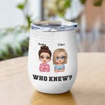 Henkilökohtainen Olemme ongelmia, kun olemme yhdessä Cool Bestie Wine Tumbler oljella joulu syntymäpäivälahja Sopii kuumille ja kylmille nesteille