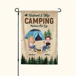 Personalized Husband And Wife Camping Partners for Life Garden Flag Gift for Camping Couples
