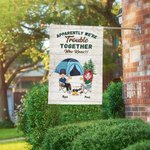 Personalizada Aparentemente Tenemos Problemas Juntos Quién lo iba a decir Bandera de Jardín Regalo de Aniversario para Parejas 3