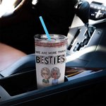 Henkilökohtainen Brick Tausta Olemme enemmän kuin Besties 20oz ruostumattomasta teräksestä Tumbler joululahja syntymäpäivälahja lahja paras kaveri