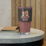 Personalized Brick Style Tolerating Idiots & Keeping Each Other Sane 30oz Tumbler Soul Sister Gift
