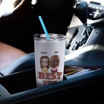 Henkilökohtainen Besties 20oz ruostumattomasta teräksestä Tumbler päivittäiseen käyttöön Joululahja Syntymäpäivälahja parhaalle ystävälle