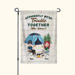 Personalizada Aparentemente Tenemos Problemas Juntos Quién lo iba a decir Bandera de Jardín Regalo de Aniversario para Parejas 1