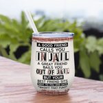 Personalized We Are More Than Besties Soul Sisters Wine Tumbler with Straw Birthday Bridal Party Gift Suitable for Hot and Cold Liquids