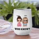 Henkilökohtainen Olemme ongelmia, kun olemme yhdessä Cool Bestie Wine Tumbler oljella joulu syntymäpäivälahja Sopii kuumille ja kylmille nesteille